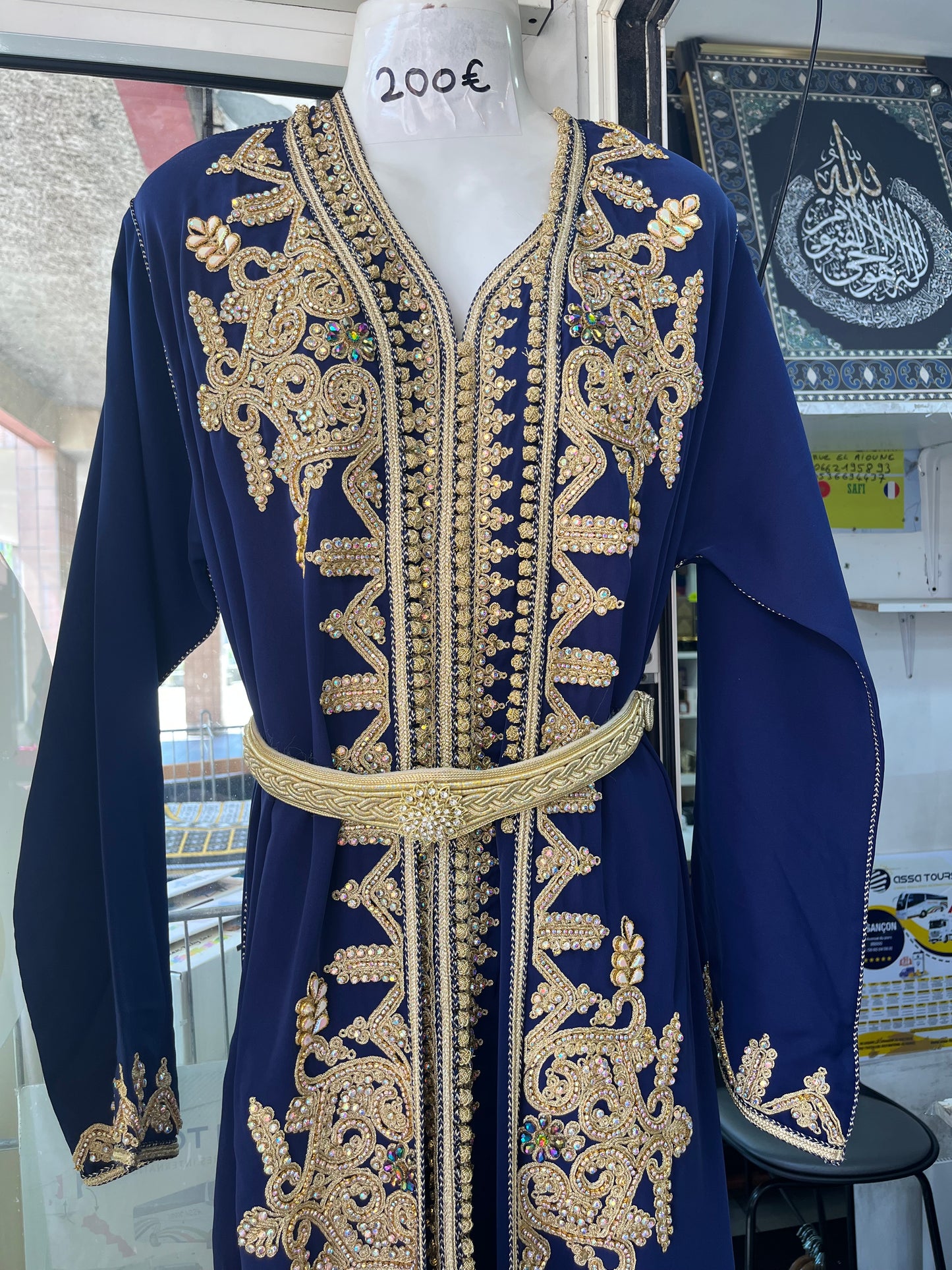 Caftan bleu royal