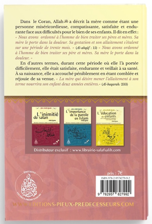 La Bonté envers la Mère - Mohammed Said Raslan - Éditions Pieux Prédécesseurs