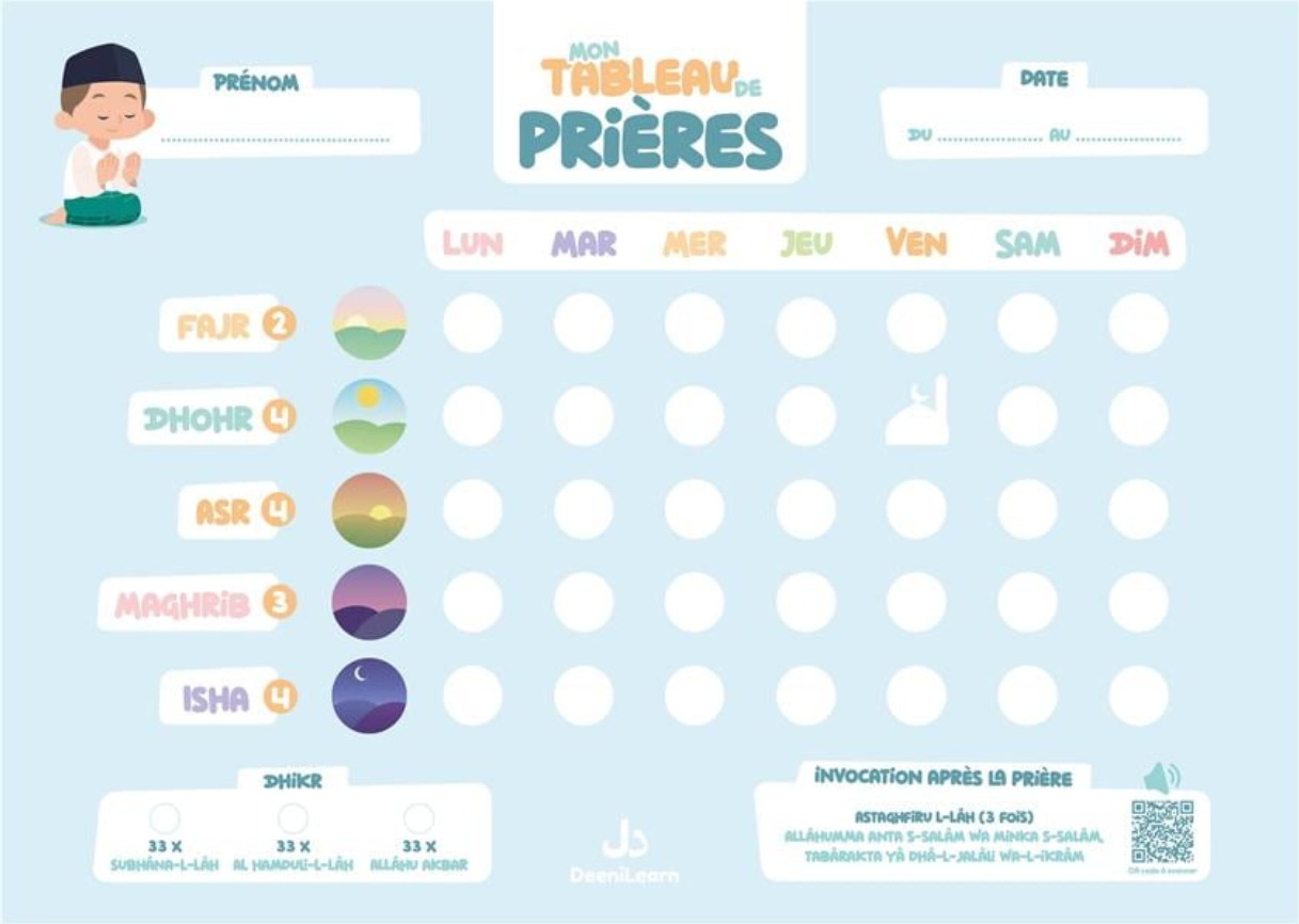 Mon tableau de Prières - Deenilearn