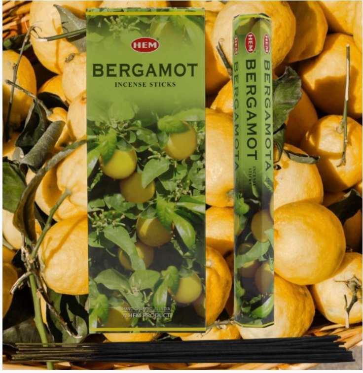Encens HEM Bergamote – Lot de 6 boîtes (120 bâtonnets)