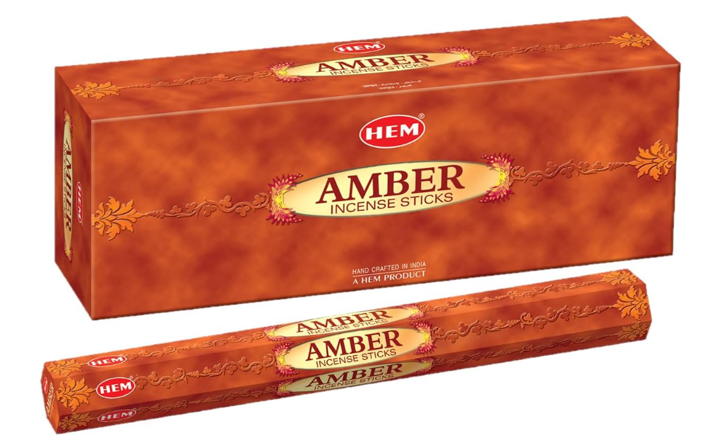 Encens HEM Amber – Boîte 20 bâtonnets