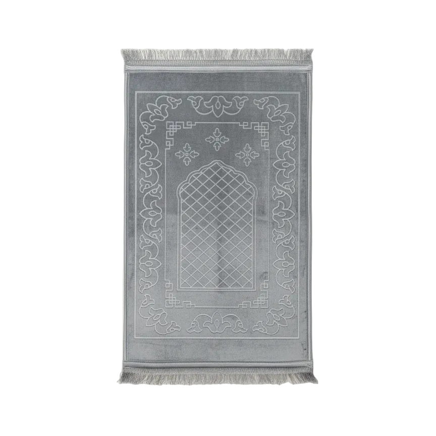 Tapis de prières couleur unie (gris)
