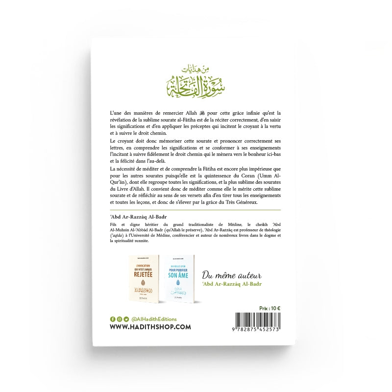 LA FATIHA GUIDE POUR L'HUMANITÉ - ABD AR RAZZAQ AL BADR - AL HADITH