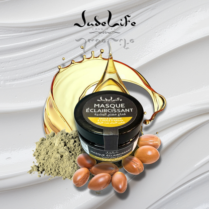 Masque Visage Éclaircissant à l’Argile Blanche – 100g – Judelife – Nettoyage Doux