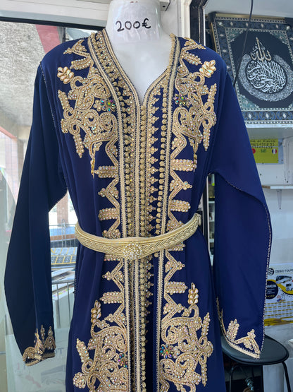 Caftan bleu royal