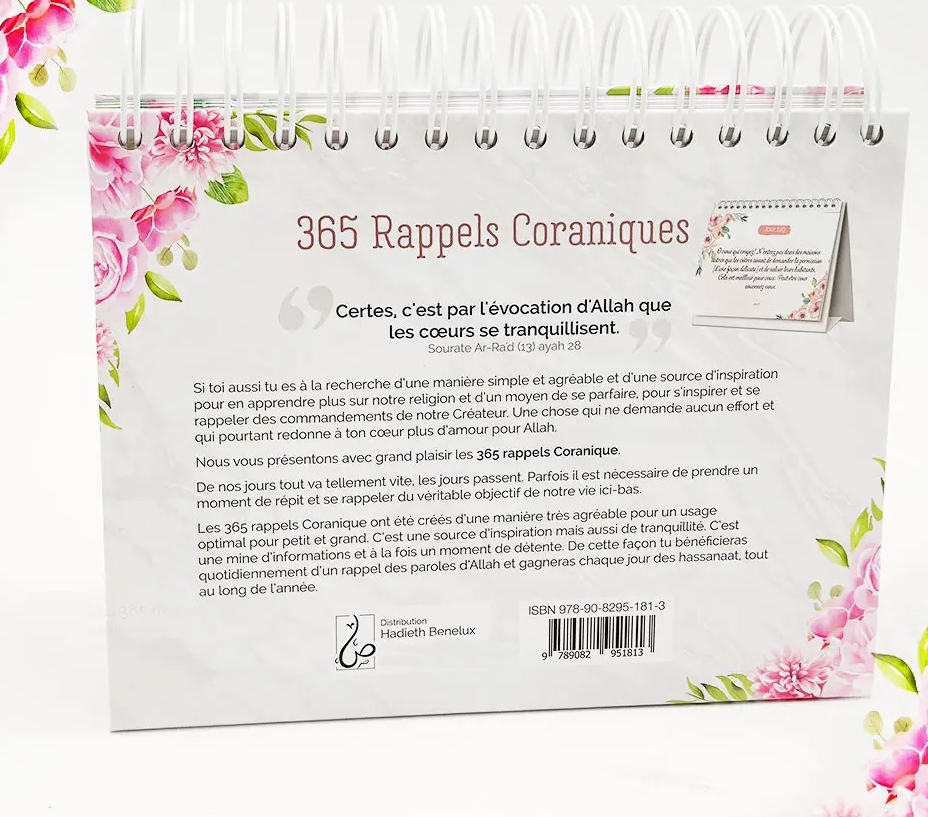 365 RAPPELS CORANIQUES - SOURCE D'INSPIRATION POUR TOUS LES JOURS DE L'ANNÉE - ROSE ET BLANC