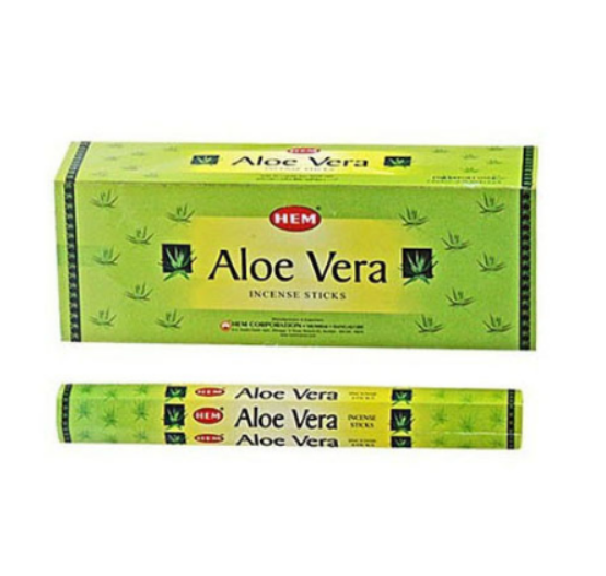 Encens HEM Aloe Vera – Lot de 6 boîtes (120 bâtonnets)