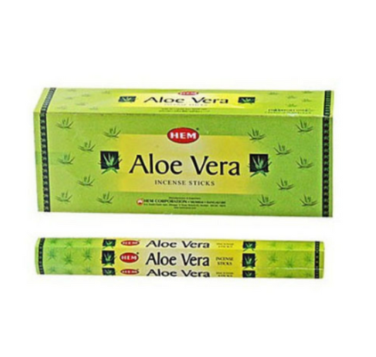 Encens HEM Aloe Vera – Lot de 6 boîtes (120 bâtonnets)