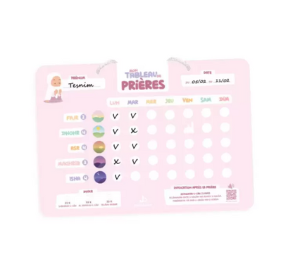 Mon tableau de prières (Rose)