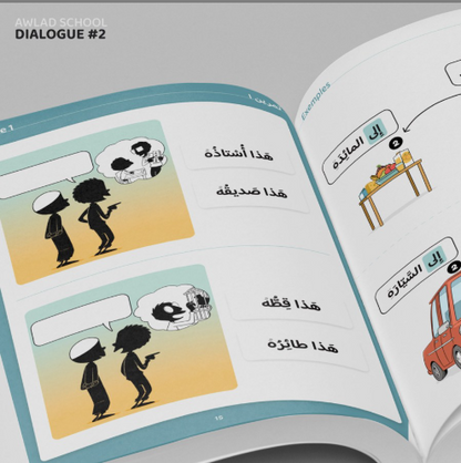 J'apprends à m'exprimer en langue arabe avec awlad school, sous forme de dialogue (tome 2)