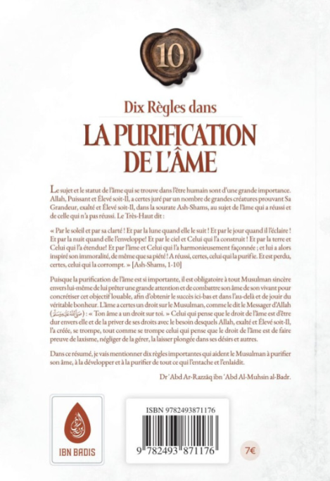 Dix Règles Dans La Purification De L’Âme De Cheikh Abd-Ar-Razzak Al Badr