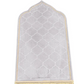 Tapis de prière de luxe doré pour adulte sous forme de mosquée (Mihrab) - Plusieurs couleurs disponibles