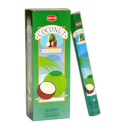 Encens Noix de coco 20 bâtons, 6packs = 120 bâtonnets