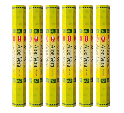 Encens HEM Aloe Vera – Lot de 6 boîtes (120 bâtonnets)