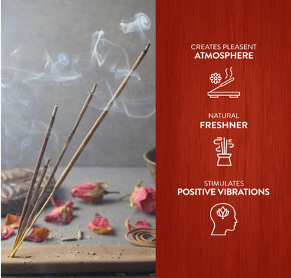 Encens HEM Red Rose – Boîte 20 bâtonnets