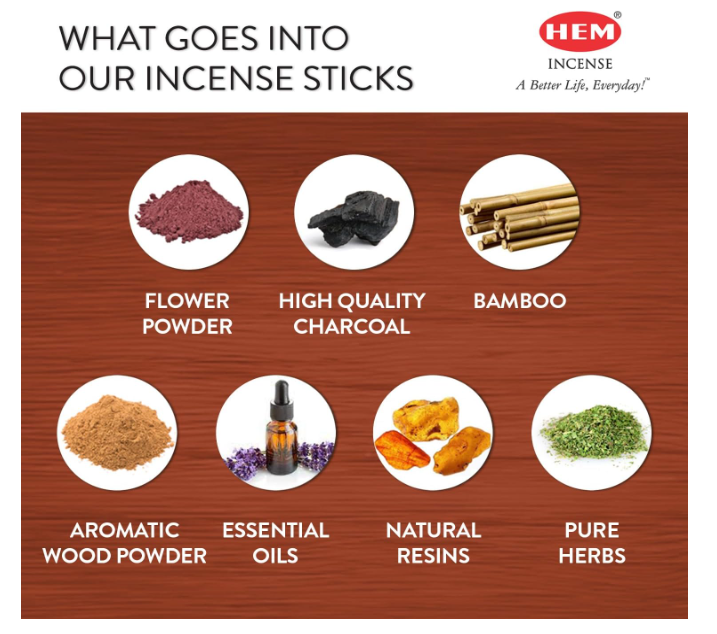 Encens HEM Amber – Boîte 20 bâtonnets