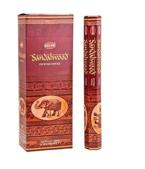 Encens HEM Sandalwood (Santal) – Boîte 20 bâtonnets