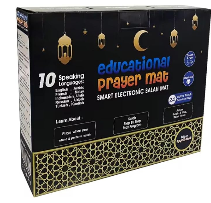 Tapis de prière éducatif pour adultes (10 langues)