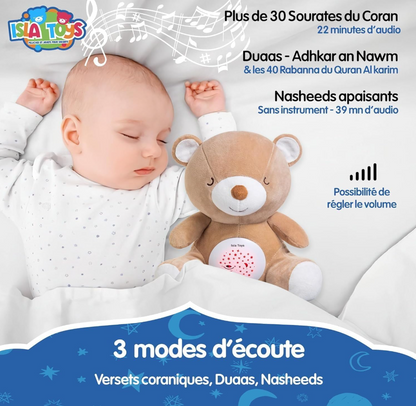 NOUNOURS AZUR– VEILLEUSE CORANIQUE 3 EN 1 – ISLA TOYS