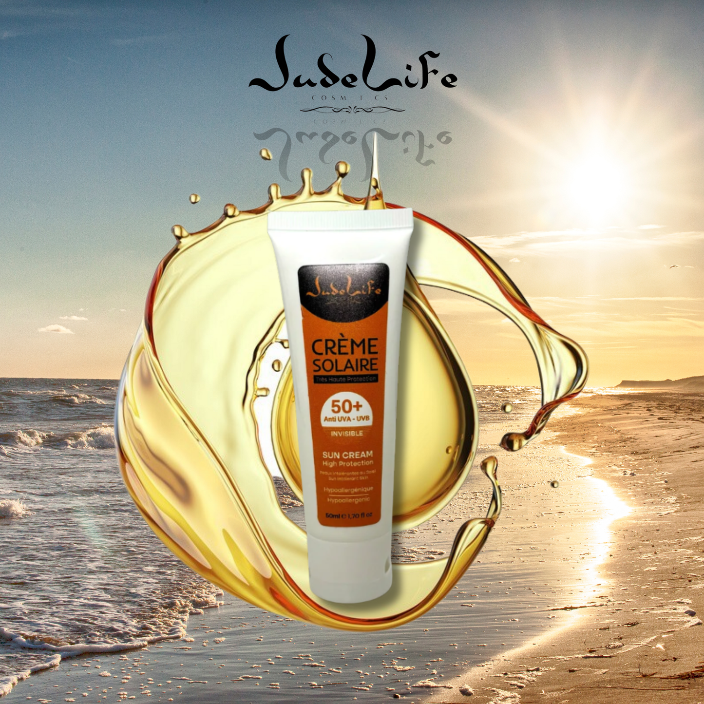 La Crème Solaire SPF 50 offre une protection haute performance adaptée à tous les types de peau, même les plus sensibles. Résistante à l’eau, elle protège efficacement contre les rayons UVA et UVB, responsables des coups de soleil, des taches et du vieillissement prématuré de la peau. Sa texture légère et agréable laisse la peau douce, hydratée et parfaitement protégée.