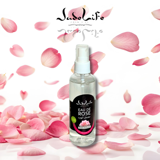 Découvrez la pureté de notre Eau de Rose Judelife, parfaite pour hydrater, tonifier et apaiser votre peau. Adaptée à tous les types de peau, elle apporte fraîcheur, douceur et éclat au quotidien.