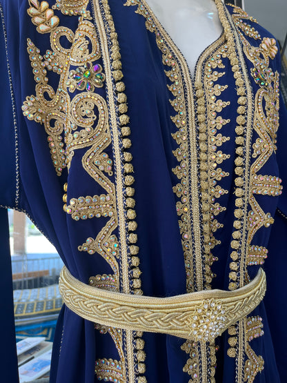 Caftan bleu royal