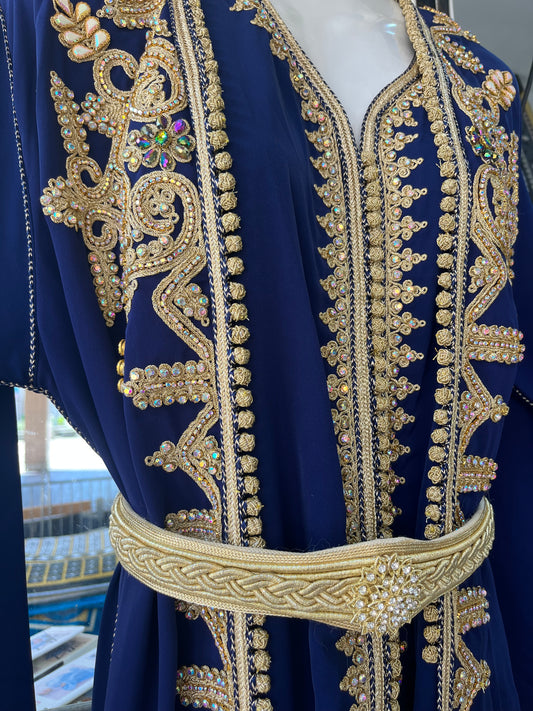 Caftan bleu royal