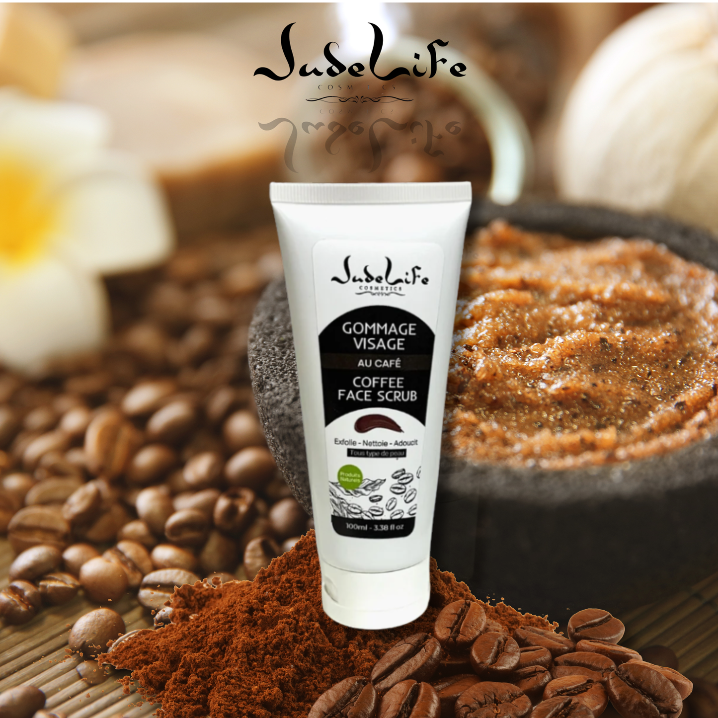 Ravivez votre teint avec notre gommage visage au café, conçu pour exfolier, revigorer et illuminer votre peau. Adapté à tous les types de peau, il élimine les impuretés et les cellules mortes tout en stimulant la circulation pour un visage plus lisse, plus sain et éclatant.