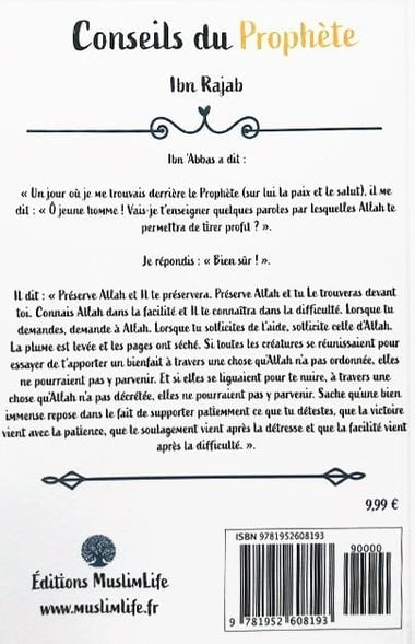 Conseils du prophète- 
Ibn Rajab Al-Hanbali- MuslimLife