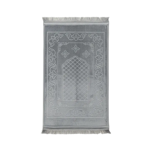 Tapis de prières couleur unie (gris)