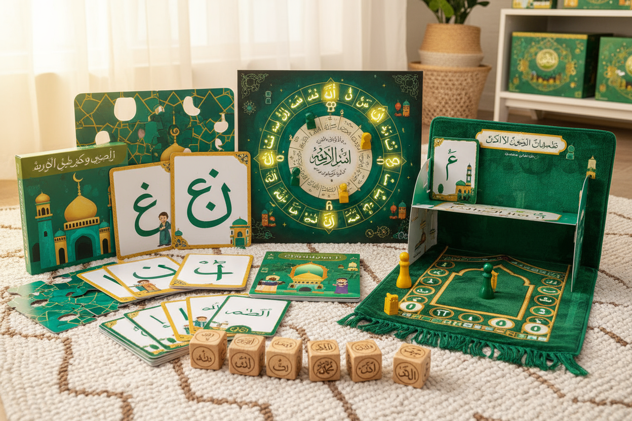 UNE IMAGE POUR MONTRER PLUSISUR JEUX EDUCATIF SUR LA RELIGION ISLAM