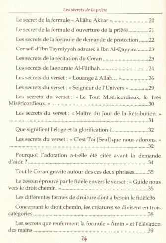 LES SECRETS DE LA PRIÈRE - IBN AL QAYYIM - TAWBAH